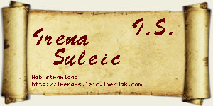 Irena Šuleić vizit kartica
